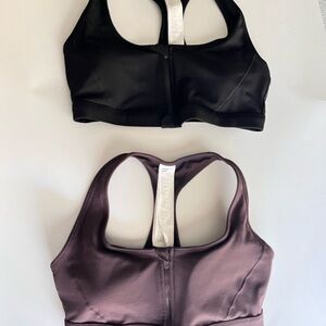 Fabletics essential front zip sports bra set or 2 size S
